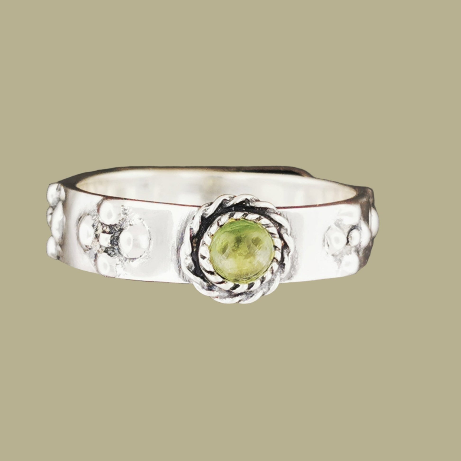 Howls Moving Castle Ring in Sterling Silver with Natural Gemstone - Le Dragon Argenté