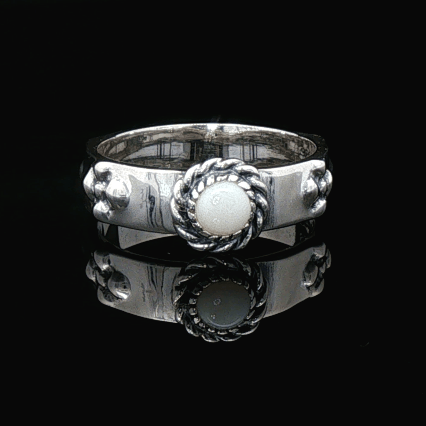 Howls Moving Castle Ring in Sterling Silver with Natural Gemstone - Le Dragon Argenté
