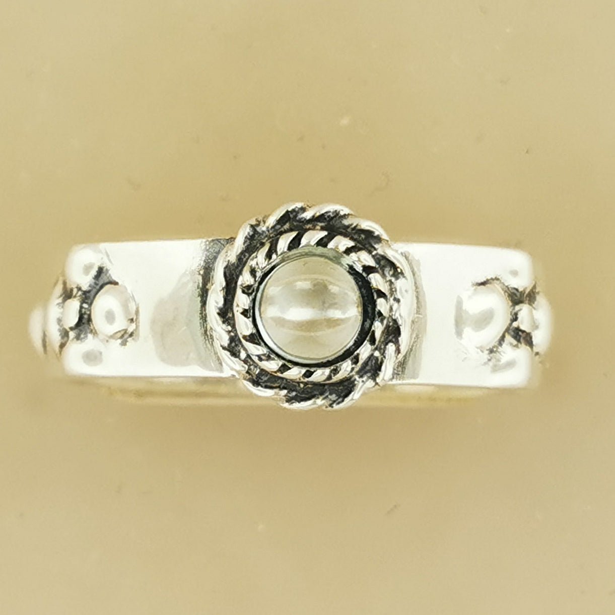 Howls Moving Castle Ring in Sterling Silver with Natural Gemstone - Le Dragon Argenté - Bands - Bestseller - gemstone band