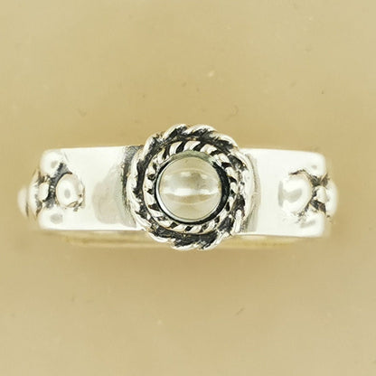 Howls Moving Castle Ring in Sterling Silver with Natural Gemstone - Le Dragon Argenté - Bands - Bestseller - gemstone band
