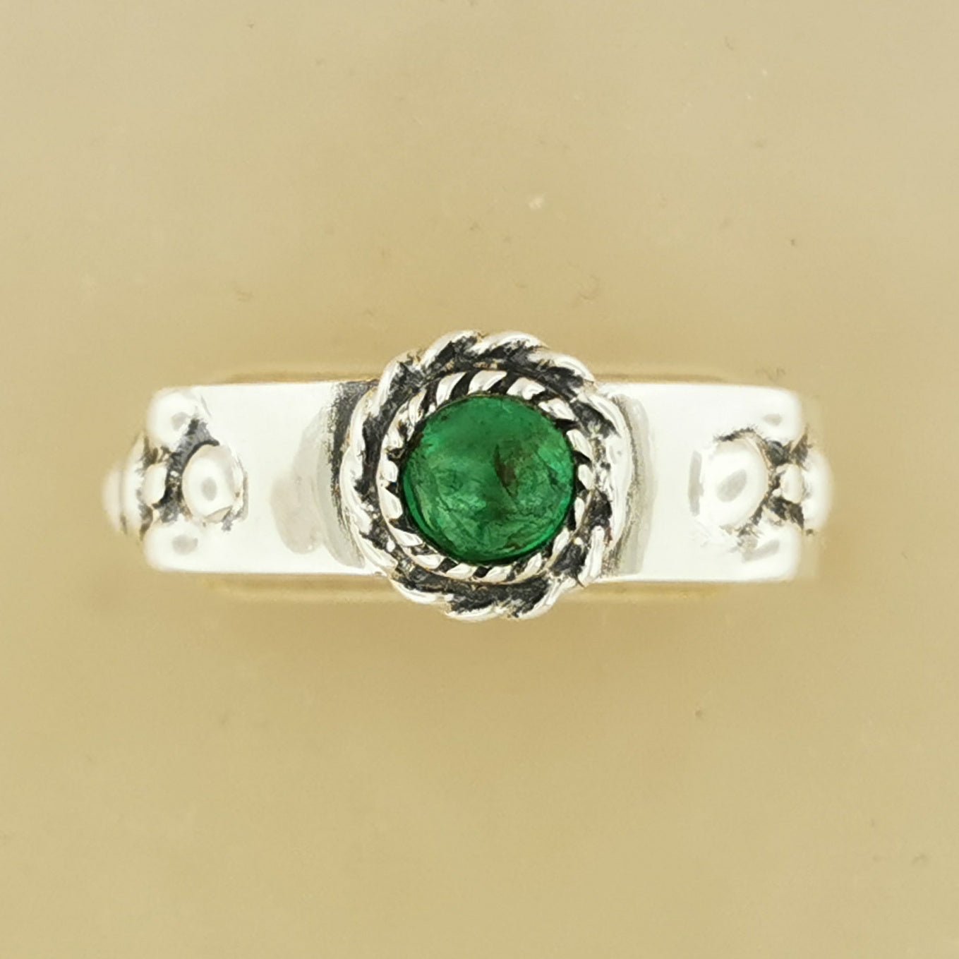 Howls Moving Castle Ring in Sterling Silver with Natural Gemstone - Le Dragon Argenté - Bands - Bestseller - gemstone band