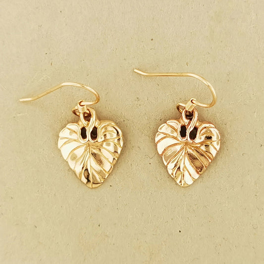 Boucles d'oreilles en feuille de lierre