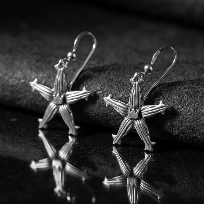 Kingdom Hearts Wayfinder Earrings in Sterling Silver or Antique Bronze - Le Dragon Argenté