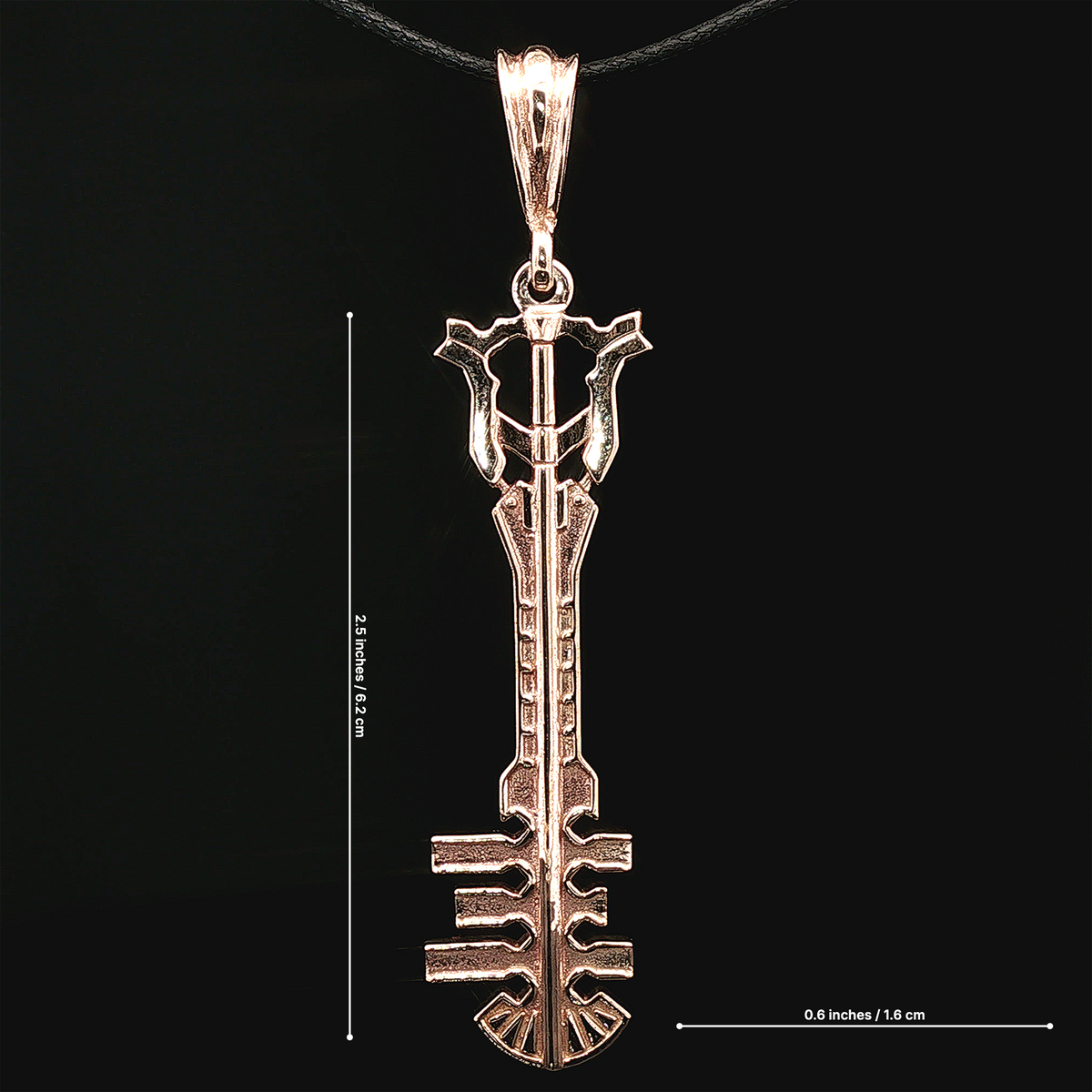 Ends of the Earth Keyblade Pendant in Antique Bronze - Le Dragon Argenté