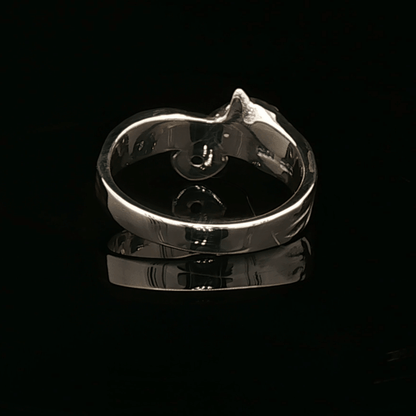 Kitsune Fox Gemstone Ring in Sterling Silver in Ruby - Le Dragon Argenté