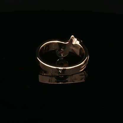 Kitsune Fox Gemstone Ring in Antique Bronze with Ruby - Le Dragon Argenté