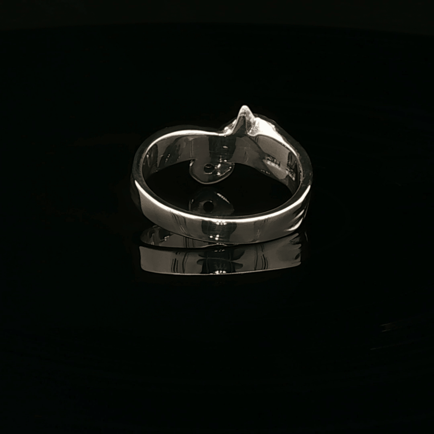 Kitsune Fox Gemstone Ring in Sterling Silver in Ruby - Le Dragon Argenté