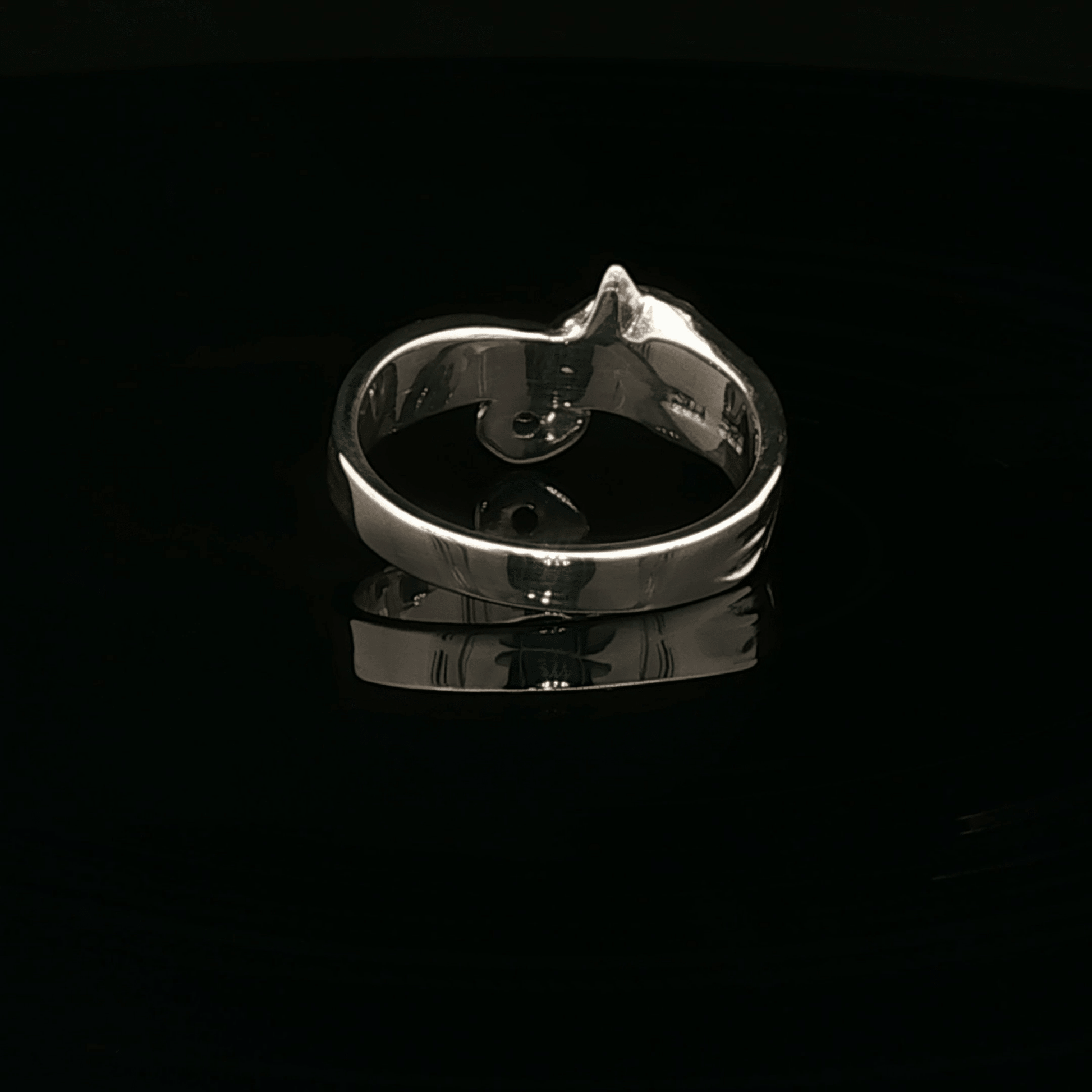 Kitsune Fox Gemstone Ring in Sterling Silver in Ruby - Le Dragon Argenté