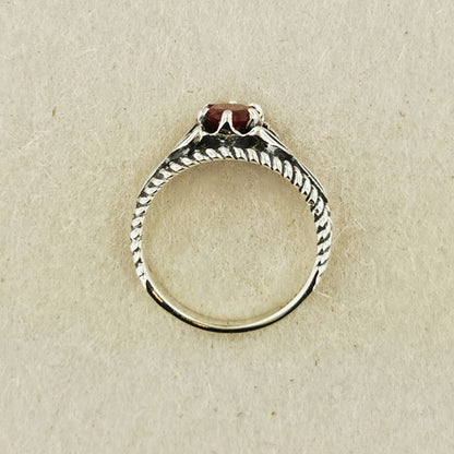 Celtic Knotwork Gemstone Ring in Sterling Silver