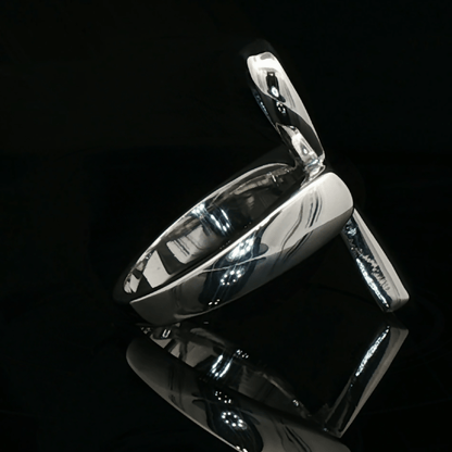 Large Ankh Ring in Sterling Silver or Antique Bronze with Egyptian Symbol Design - Le Dragon Argenté