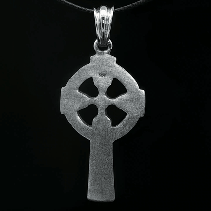 Large Celtic Cross in Stainless Steel - Le Dragon Argenté