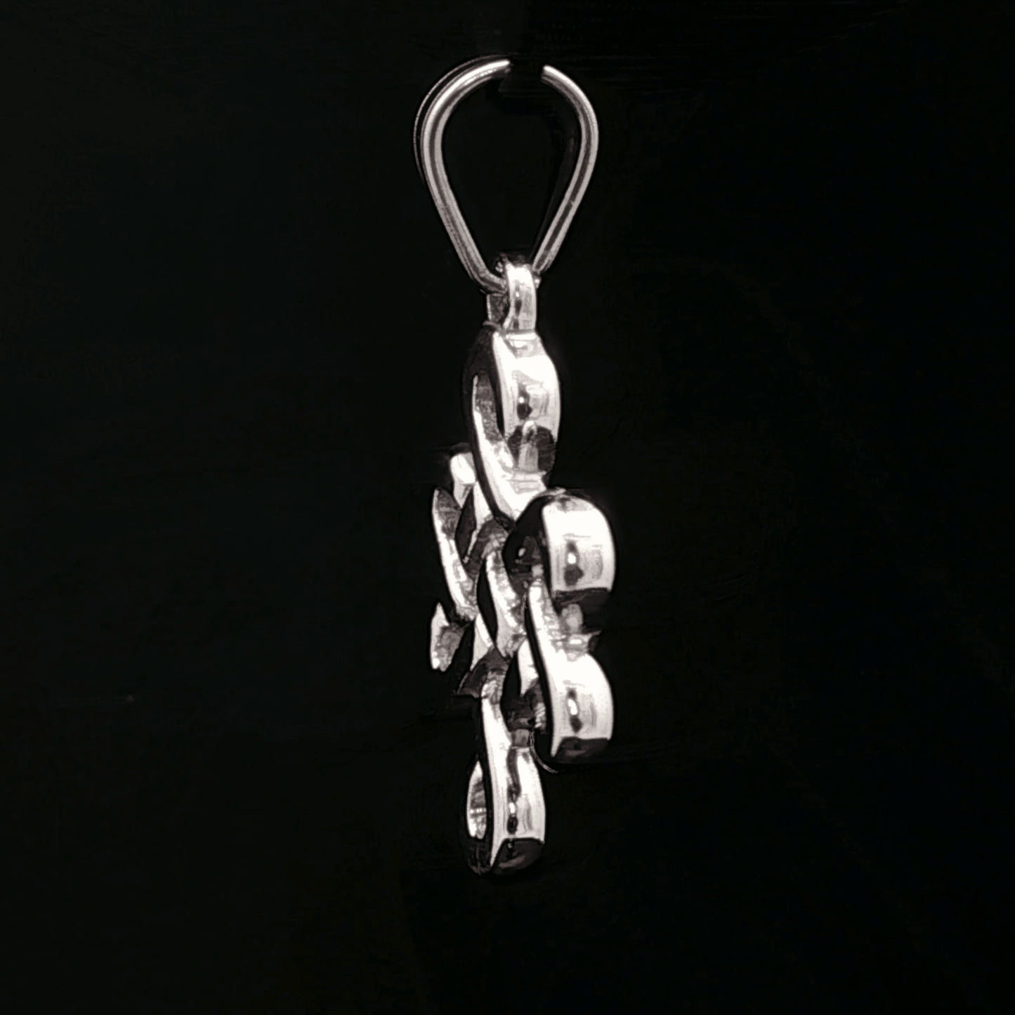 Large Endless Knot Pendant In Stainless Steel - Le Dragon Argenté