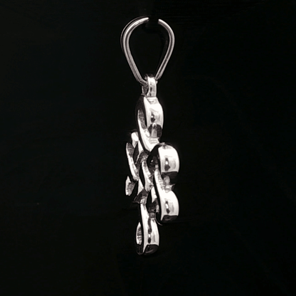 Large Endless Knot Pendant In Stainless Steel - Le Dragon Argenté
