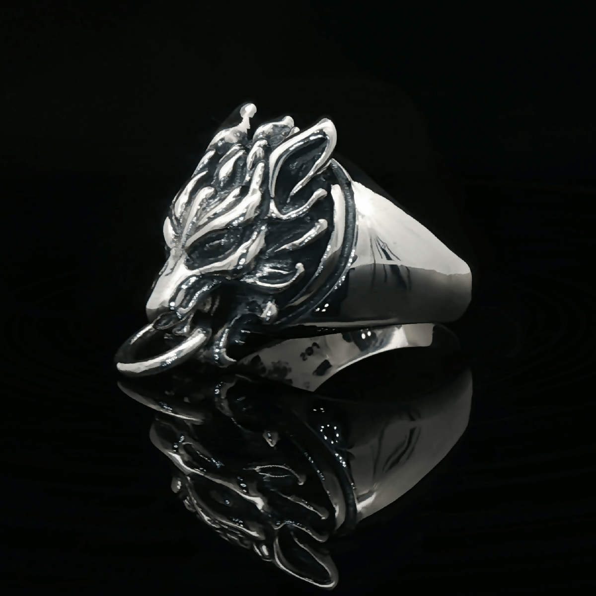 Ff7 Rings Large Final Fantasy 7 Fenrir Wolf Ring