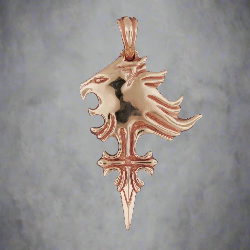 Large Final Fantasy 8 Griever Pendant in Gold - Le Dragon Argenté