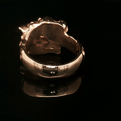 Large nugget style ring in antique bronze, size 11 - Le Dragon Argenté - Live Sale - 