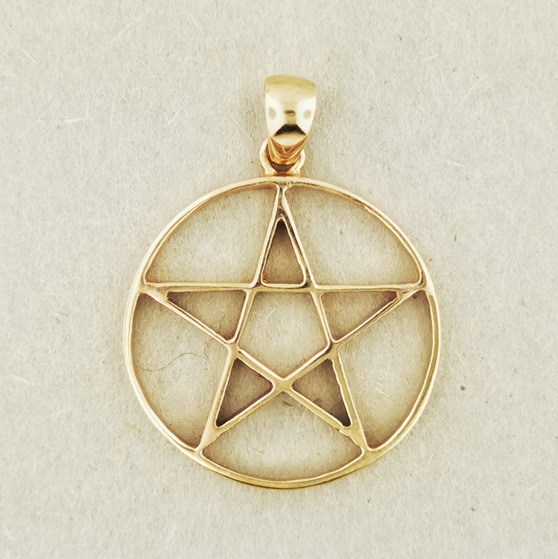 Large Pentacle Pendant in Sterling Silver or Antique Bronze - Le Dragon Argenté