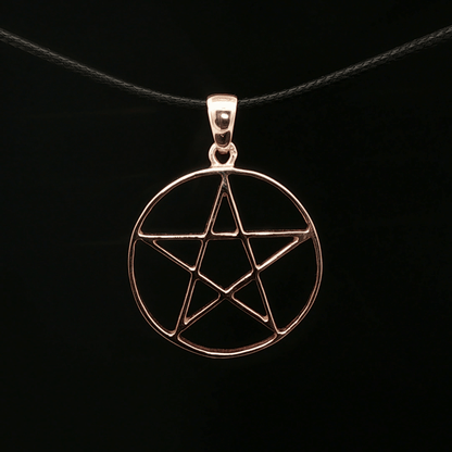 Large Pentacle Pendant in Sterling Silver or Antique Bronze - Le Dragon Argenté