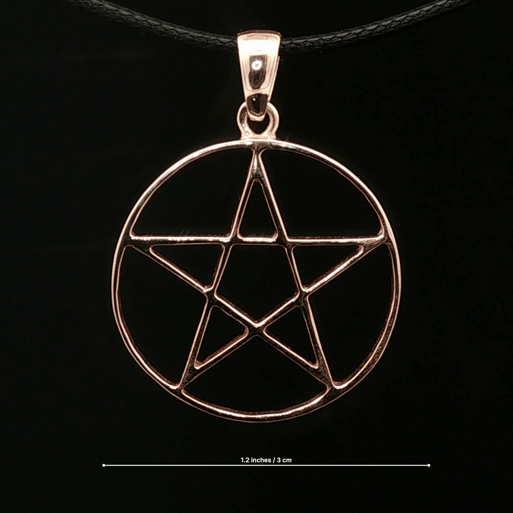 Large Pentacle Pendant in Sterling Silver or Antique Bronze - Le Dragon Argenté