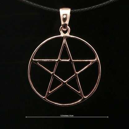 Large Pentacle Pendant in Sterling Silver or Antique Bronze - Le Dragon Argenté
