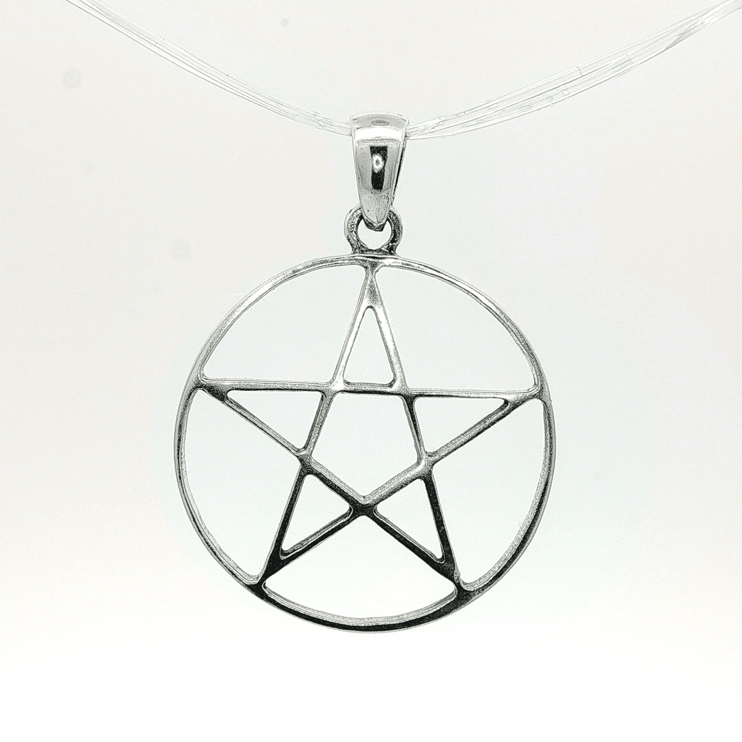Large Pentacle Pendant in Sterling Silver or Antique Bronze - Le Dragon Argenté