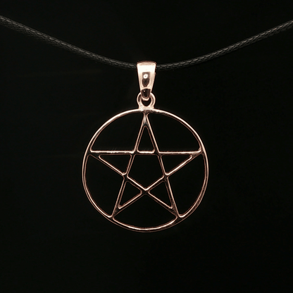 Large Pentacle Pendant in Sterling Silver or Antique Bronze - Le Dragon Argenté