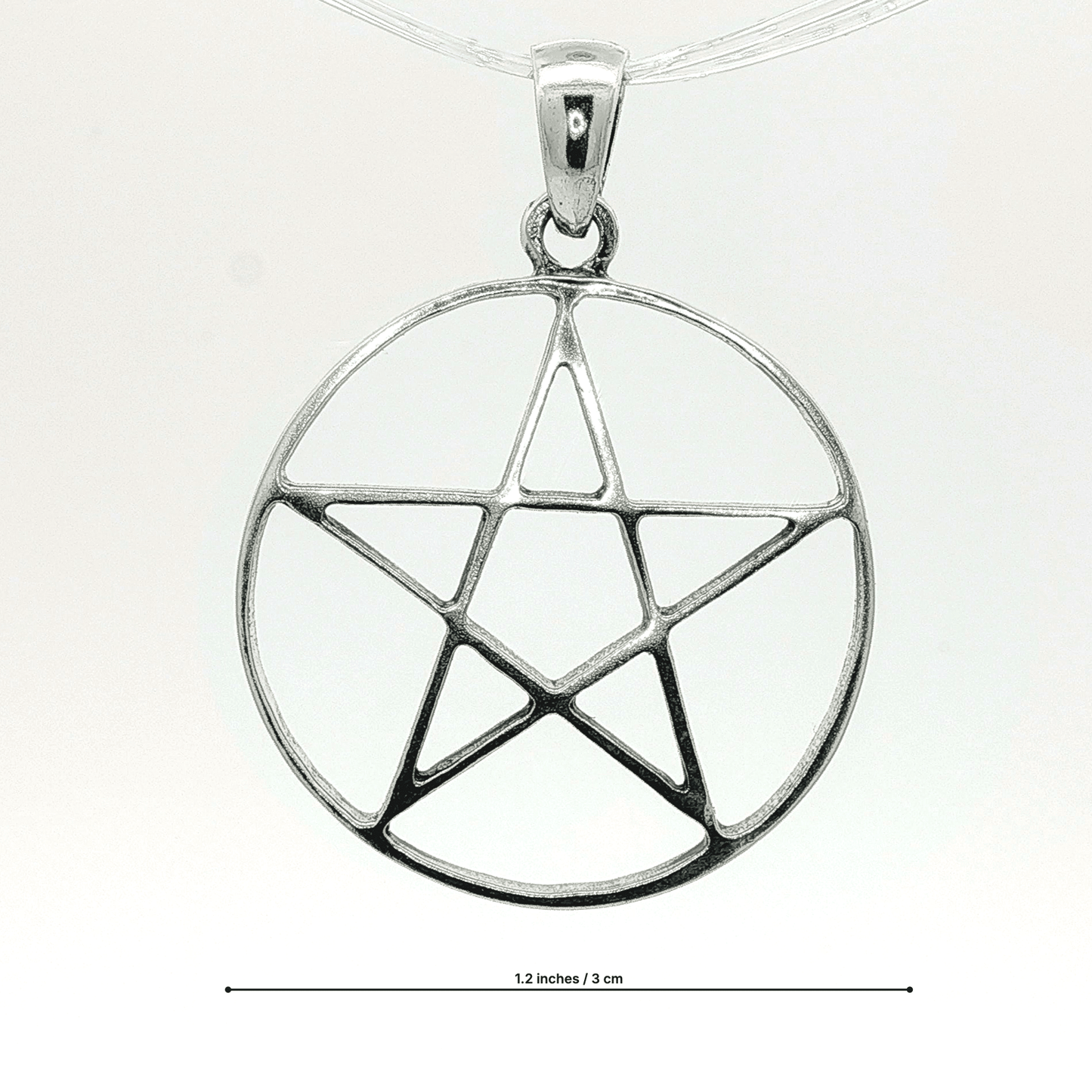 Large Pentacle Pendant in Sterling Silver or Antique Bronze - Le Dragon Argenté