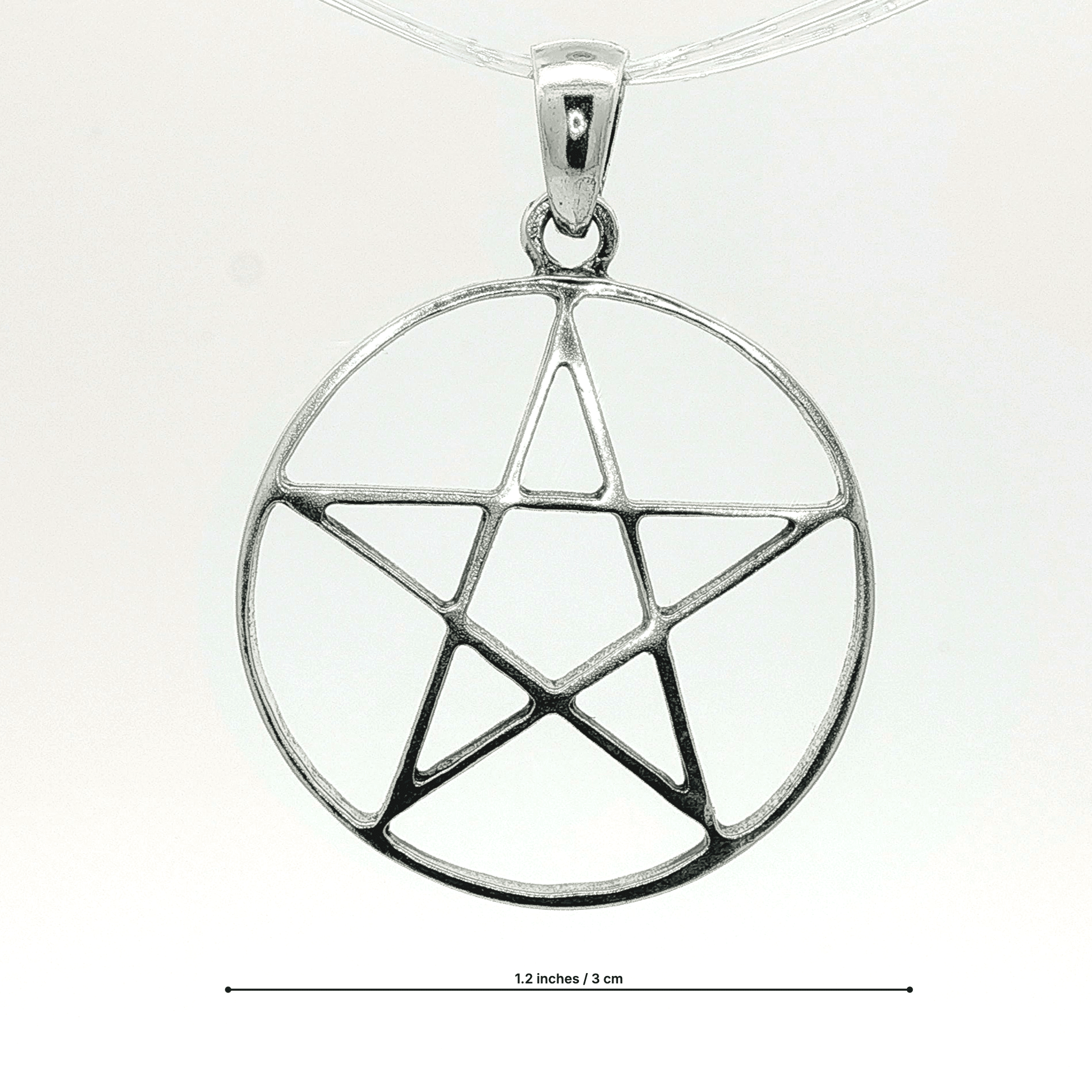 Large Pentacle Pendant in Sterling Silver or Antique Bronze - Le Dragon Argenté