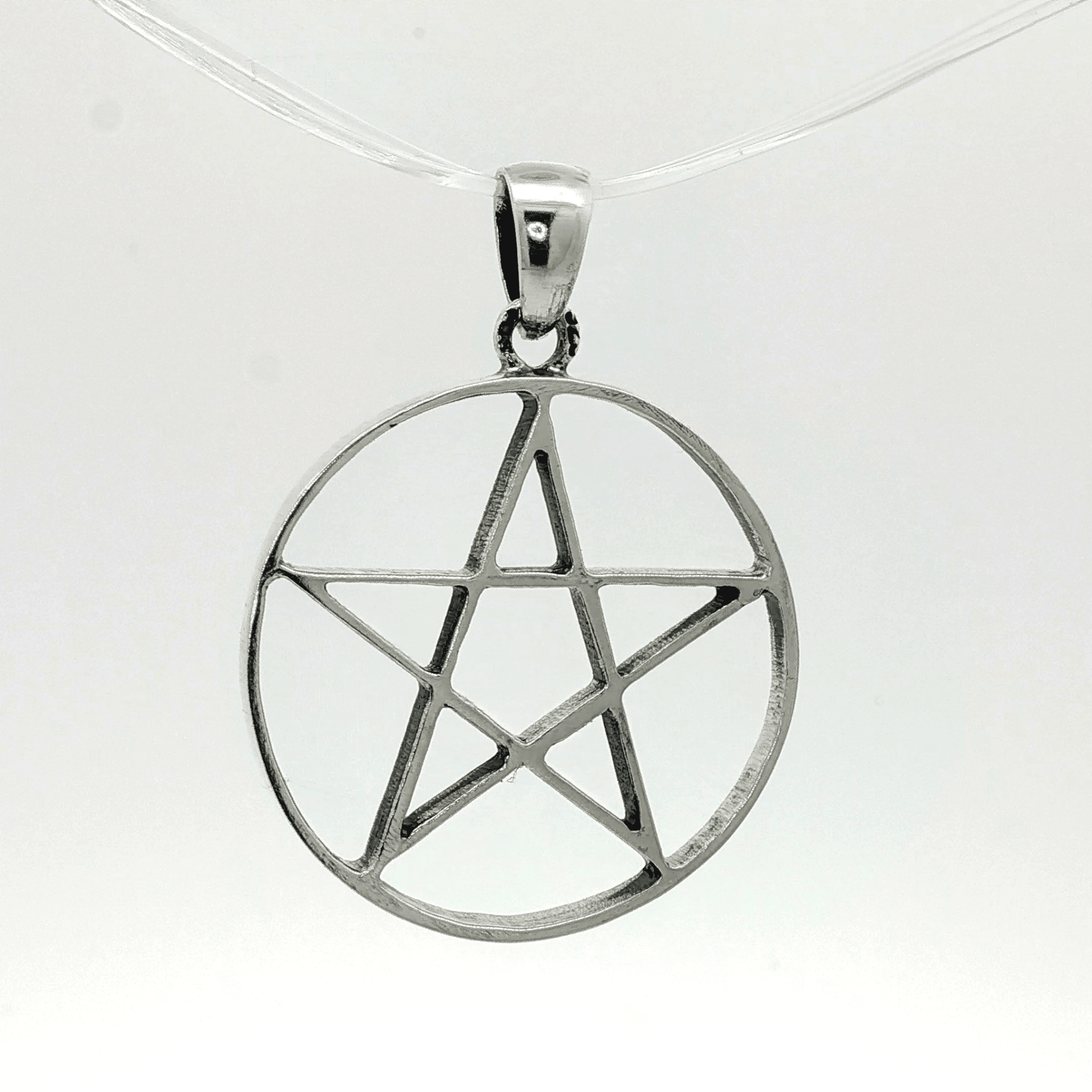 Large Pentacle Pendant in Sterling Silver or Antique Bronze - Le Dragon Argenté