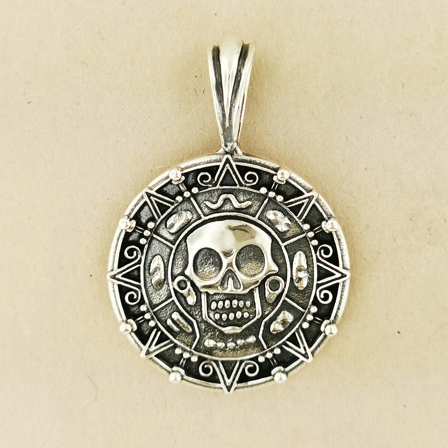 large pirate coin pendant in sterling silver, silver coin pendant, silver pirate coin pendant, silver coin, silver coin pendant, one piece pendant, anime pirate pendant, anime pendant, silver anime pendant, anime jewelry, anime jewellery, one piece jewellery, one piece fandom, pirate cosplay pendant