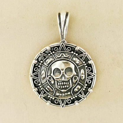 large pirate coin pendant in sterling silver, silver coin pendant, silver pirate coin pendant, silver coin, silver coin pendant, one piece pendant, anime pirate pendant, anime pendant, silver anime pendant, anime jewelry, anime jewellery, one piece jewellery, one piece fandom, pirate cosplay pendant