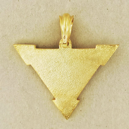 Large Yugi-Oh Millennium Puzzle Pendant in Gold Made To Order