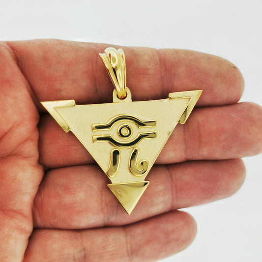 Large Yugi-Oh Millennium Puzzle Pendant in Gold Made To Order
