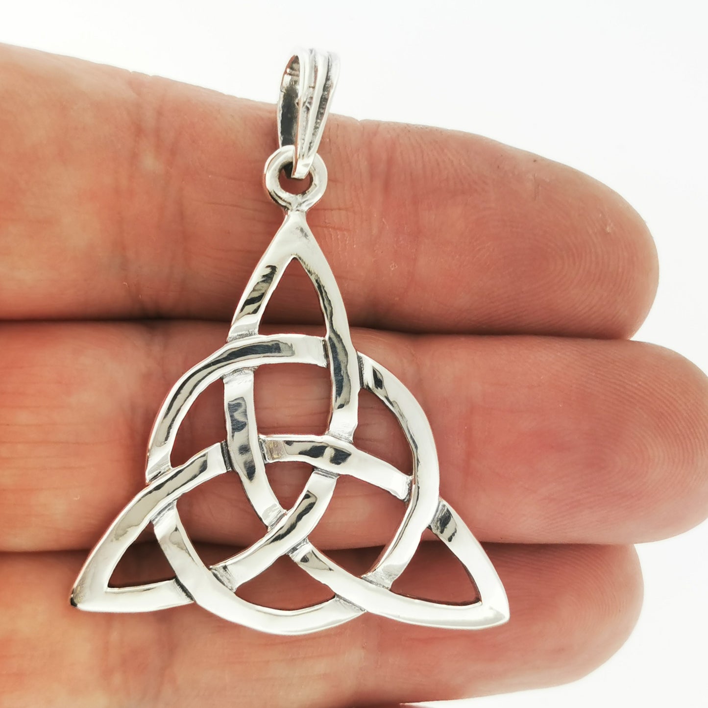 Large Triquetra Pendant in Sterling Silver or Antique Bronze, Celtic Triquetra Pendant, Sterling Silver Triquetra Pendant, Charmed Silver Necklace, Irish Triquetra Pendant, Triquetra Pendant In Sterling Silver, Silver Celtic Jewellery