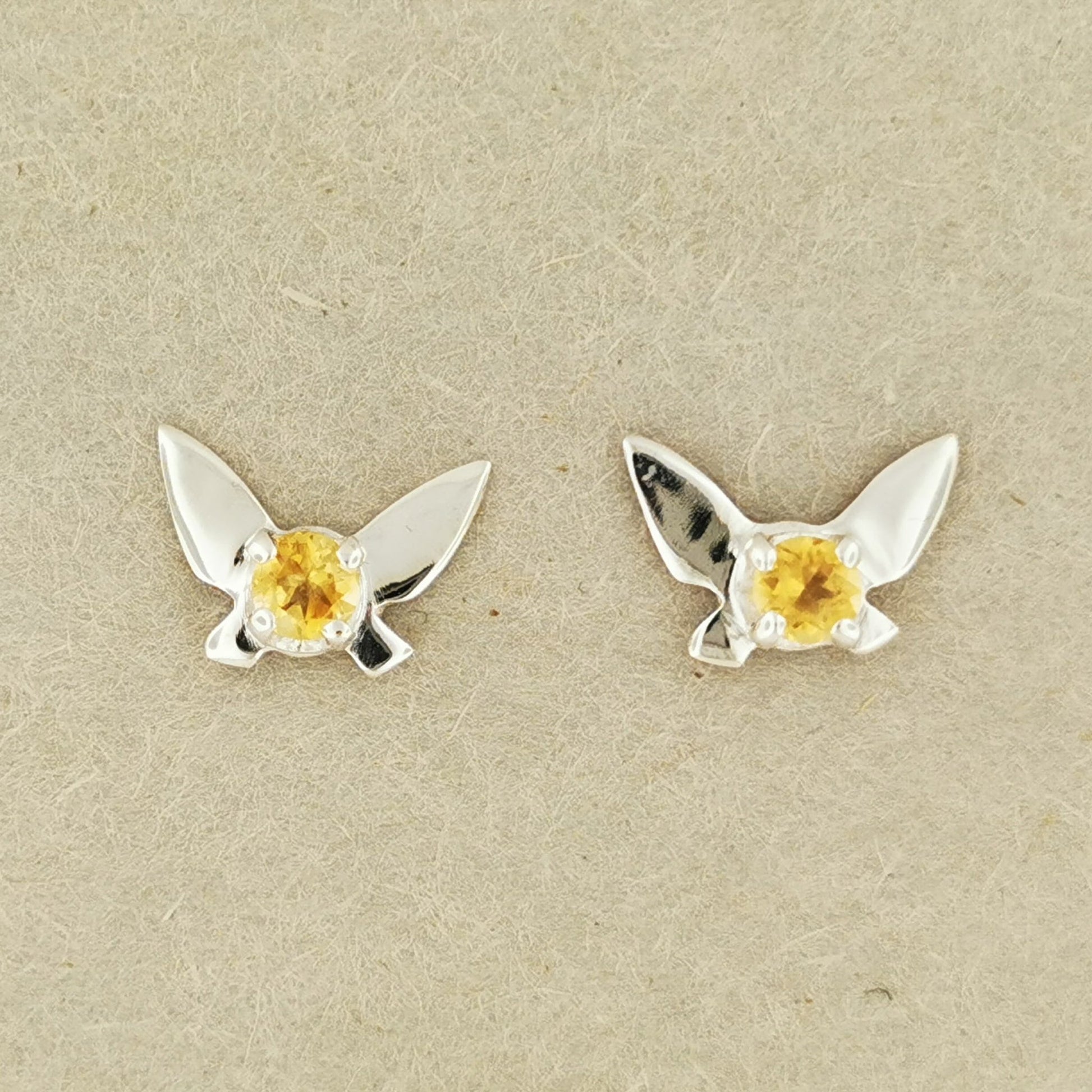 Legend of Zelda Navi Fairy Earrings in Sterling Silver with November CZ - Le Dragon Argenté - Bestseller - birthstone earrings - fairy earrings