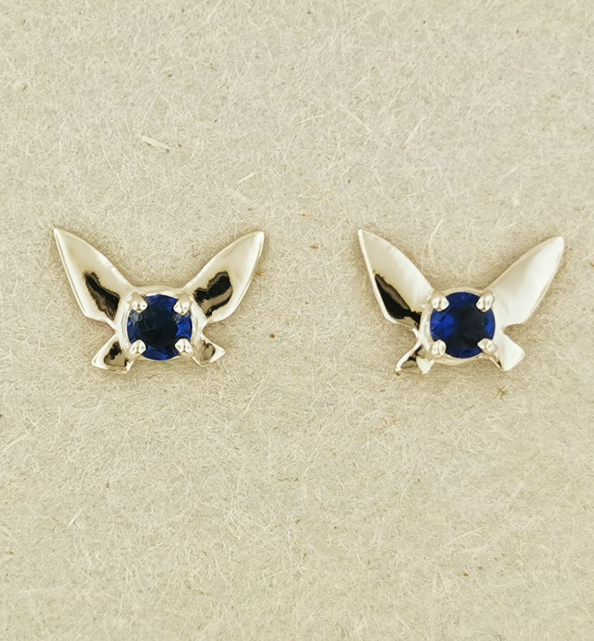 Legend of Zelda Navi Fairy Earrings in Sterling Silver with September CZ - Le Dragon Argenté - Bestseller - birthstone earrings - fairy earrings