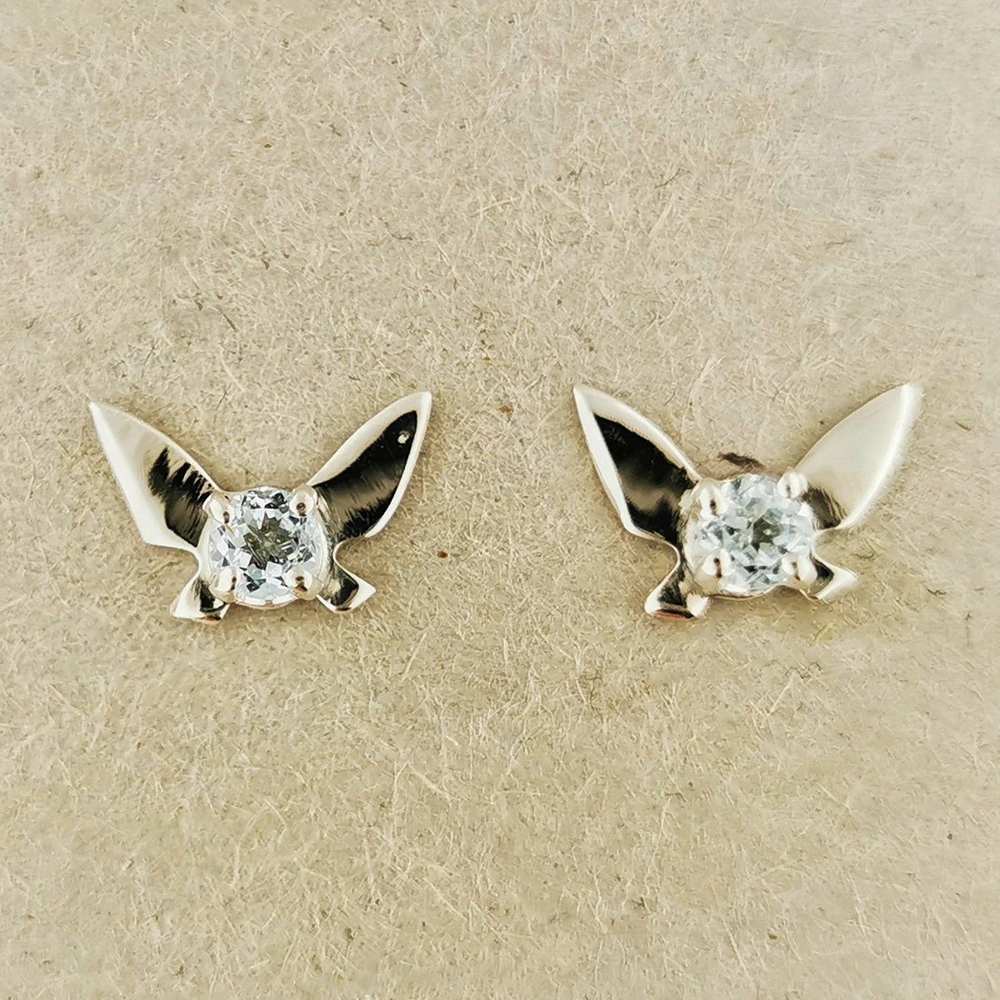 Legend of Zelda Navi Fairy Earrings in Sterling Silver with Blue Topaz - Le Dragon Argenté - Bestseller - birthstone earrings - fairy earrings