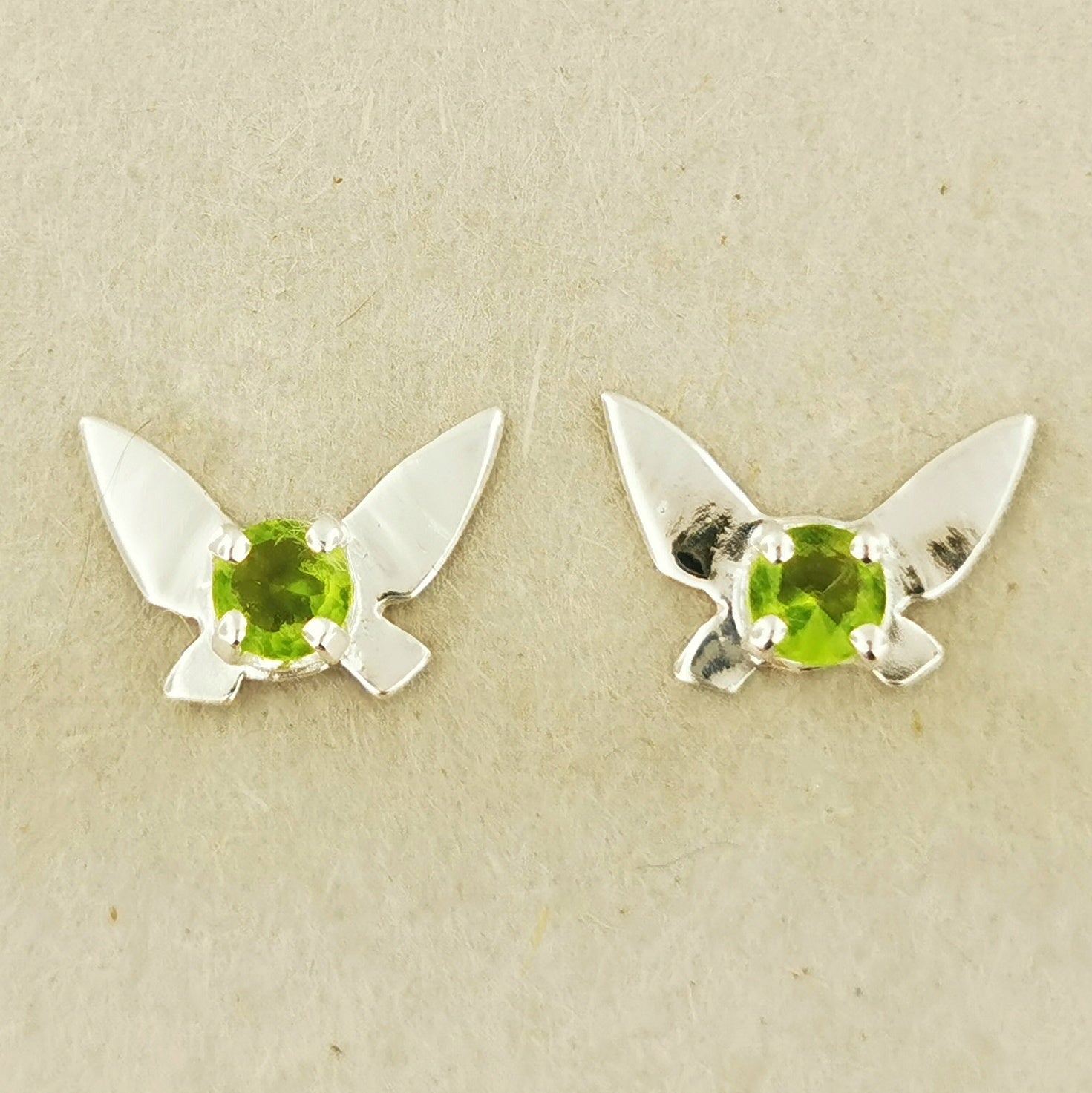 Legend of Zelda Navi Fairy Earrings in Sterling Silver with August CZ - Le Dragon Argenté - Bestseller - birthstone earrings - fairy earrings