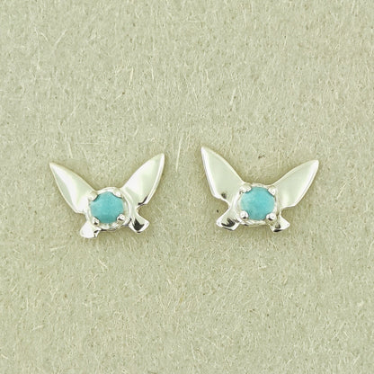 Legend of Zelda Navi Fairy Earrings in Sterling Silver with Turquoise - Le Dragon Argenté - Bestseller - gemstone earrings - fairy earrings