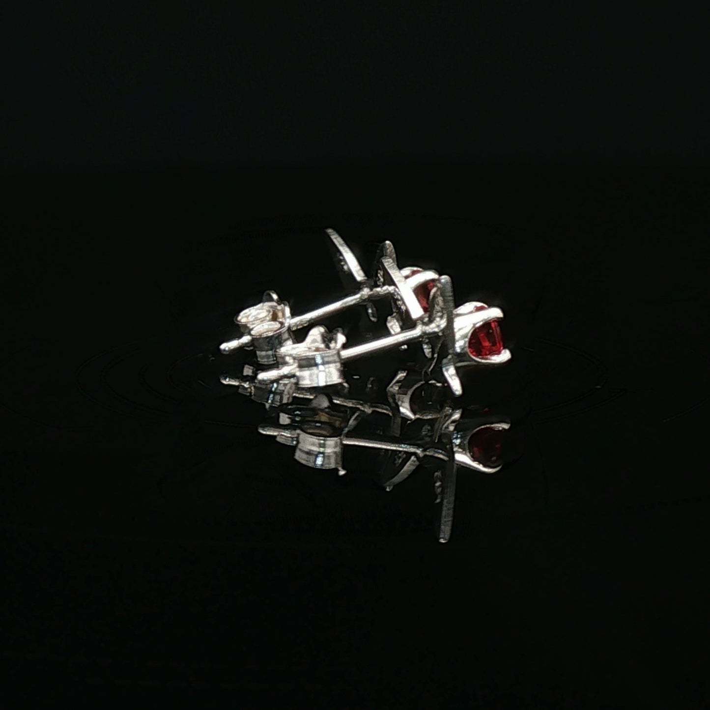 Legend of Zelda Navi Fairy Earrings in Sterling Silver with July CZ - Le Dragon Argenté - Bestseller - birthstone earrings - fairy earrings