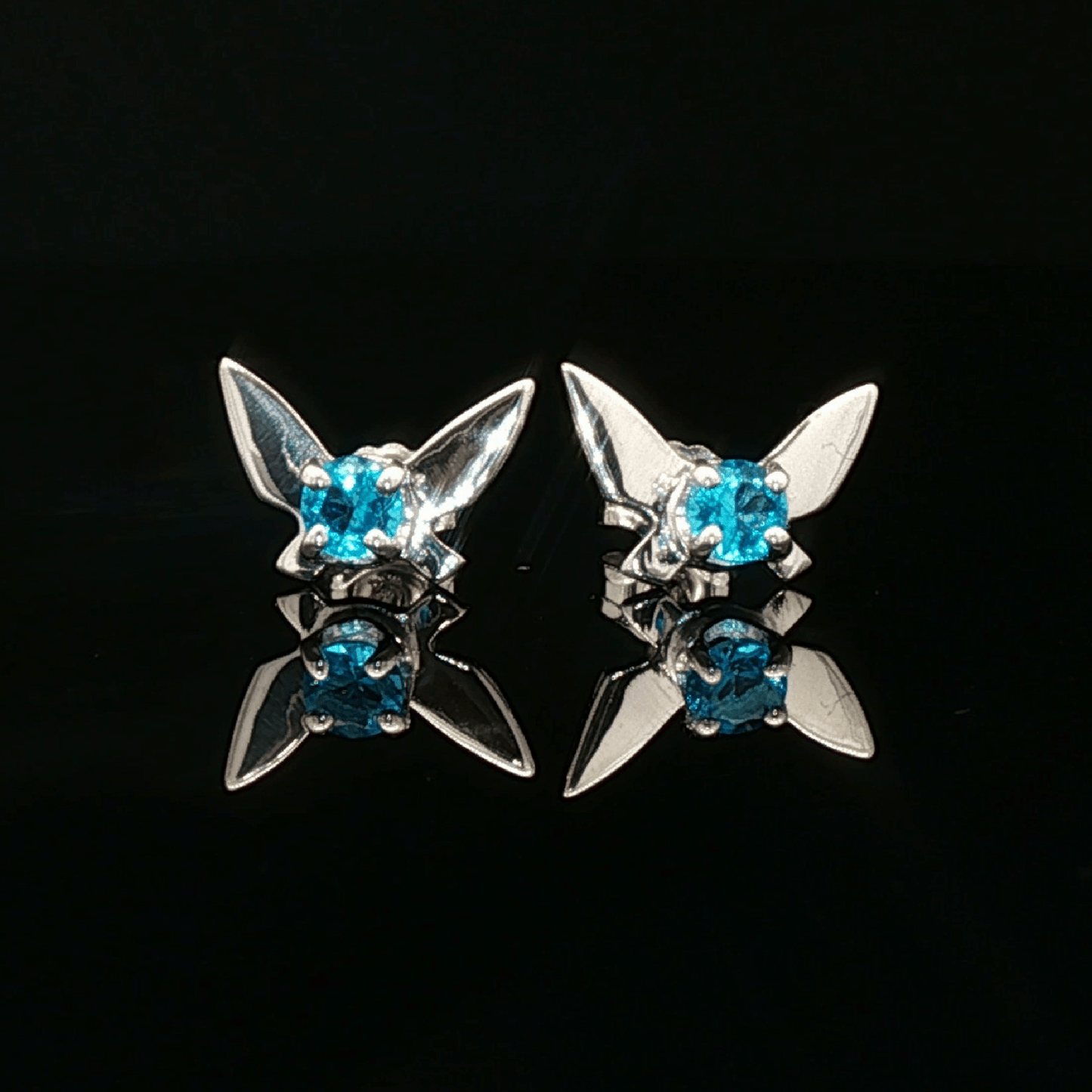 Legend of Zelda Navi Fairy Earrings in Sterling Silver with December CZ - Le Dragon Argenté - Bestseller - birthstone earrings - fairy earrings