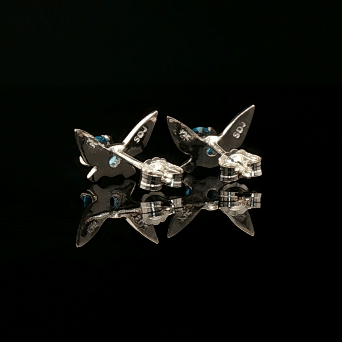 Legend of Zelda Navi Fairy Earrings in Sterling Silver with December CZ - Le Dragon Argenté - Bestseller - birthstone earrings - fairy earrings