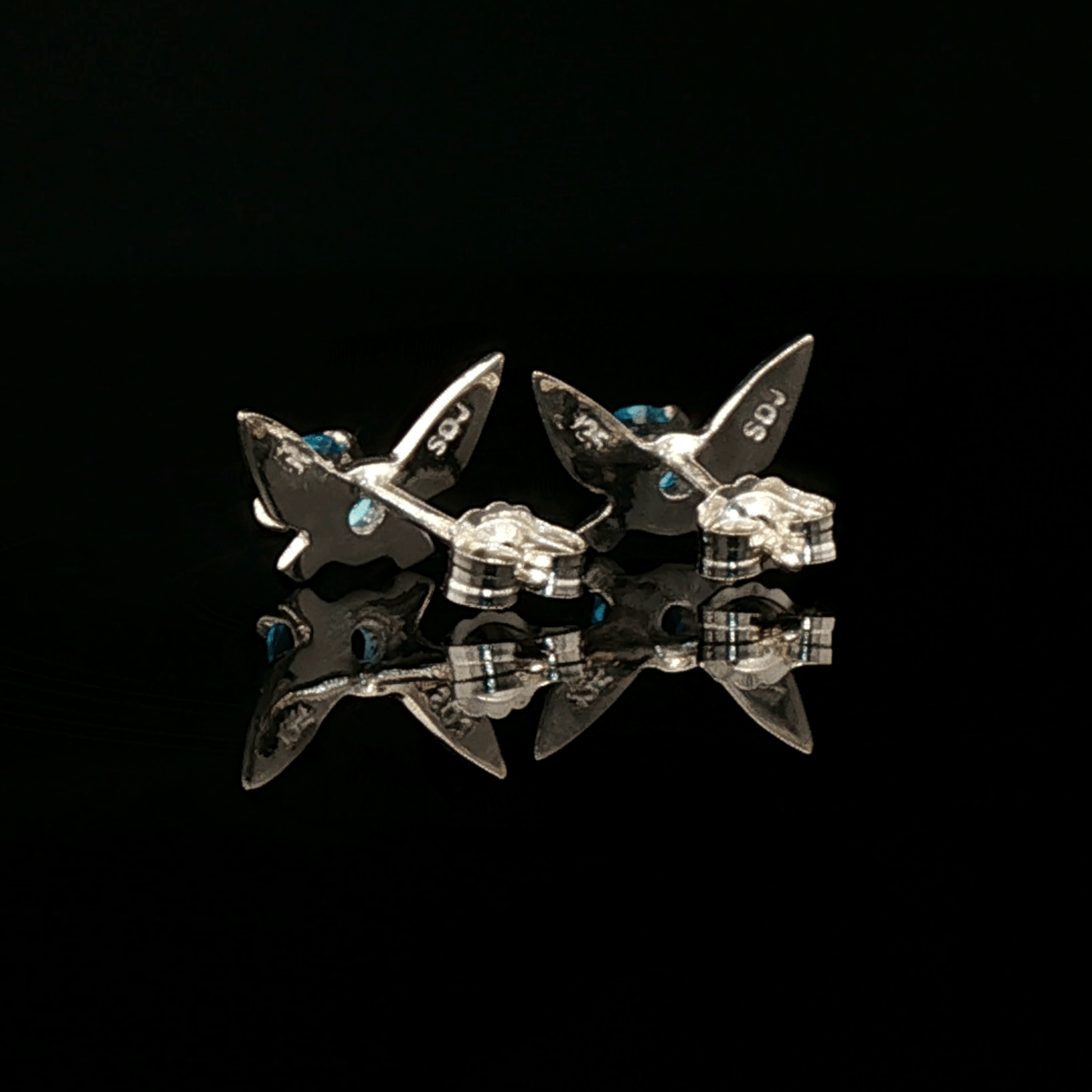 Legend of Zelda Navi Fairy Earrings in Sterling Silver with December CZ - Le Dragon Argenté - Bestseller - birthstone earrings - fairy earrings