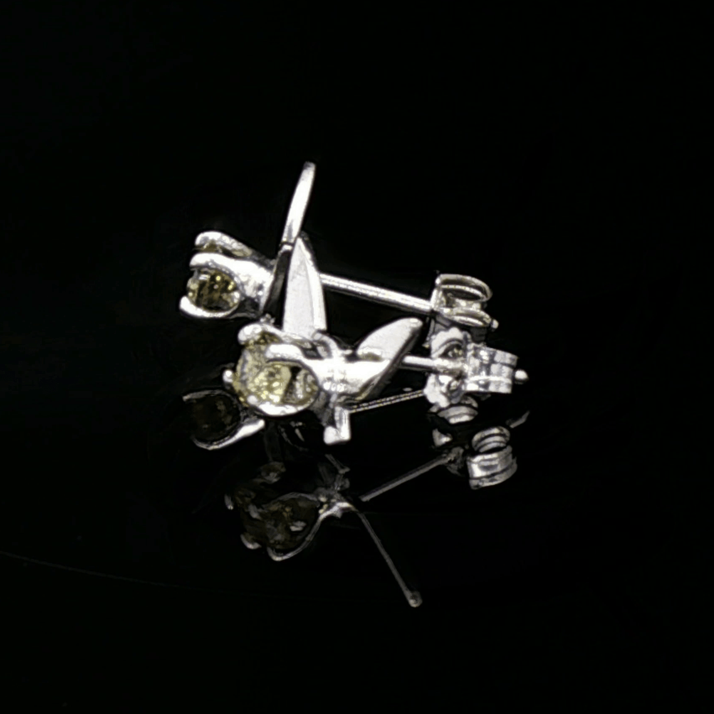 Legend of Zelda Navi Fairy Earrings in Sterling Silver with august birthstone - Le Dragon Argenté - Bestseller - gemstone earrings - fairy earrings