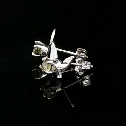 Legend of Zelda Navi Fairy Earrings in Sterling Silver with august birthstone - Le Dragon Argenté - Bestseller - gemstone earrings - fairy earrings
