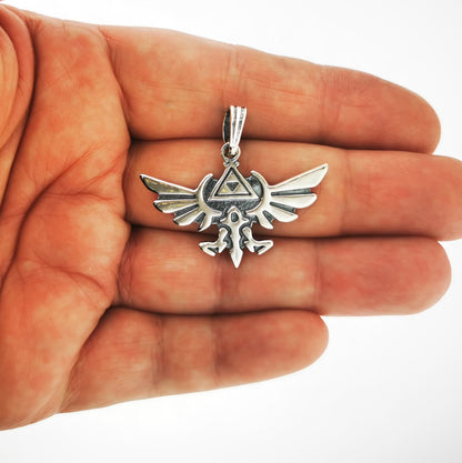 Legend of Zelda Pendant in Sterling Silver or Antique Bronze - Le Dragon Argenté