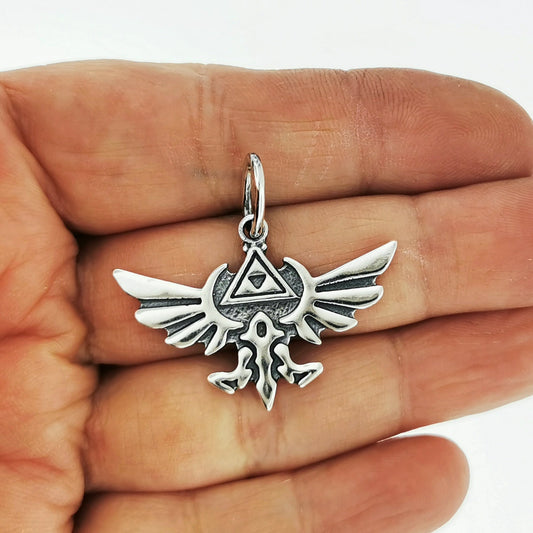 Legend of Zelda Pendant in Sterling Silver or Antique Bronze - Le Dragon Argenté