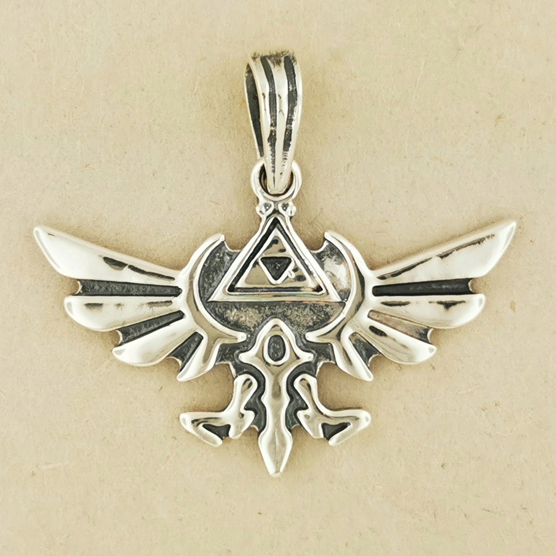 Legend of Zelda Pendant in Sterling Silver or Antique Bronze - Le Dragon Argenté