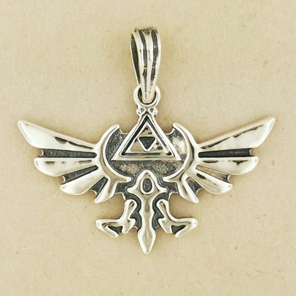 Legend of Zelda Pendant in Sterling Silver or Antique Bronze - Le Dragon Argenté