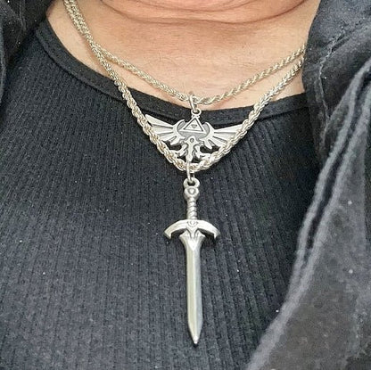 Legend Of Zelda Four Sword Pendant in Sterling Silver 